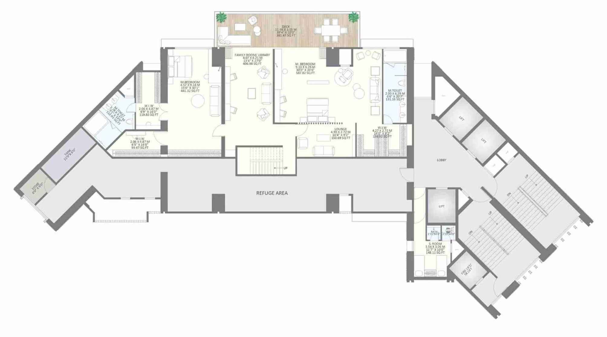 25-South-Floor-Plan-Center-Tower-Duplex-3040-Sqft