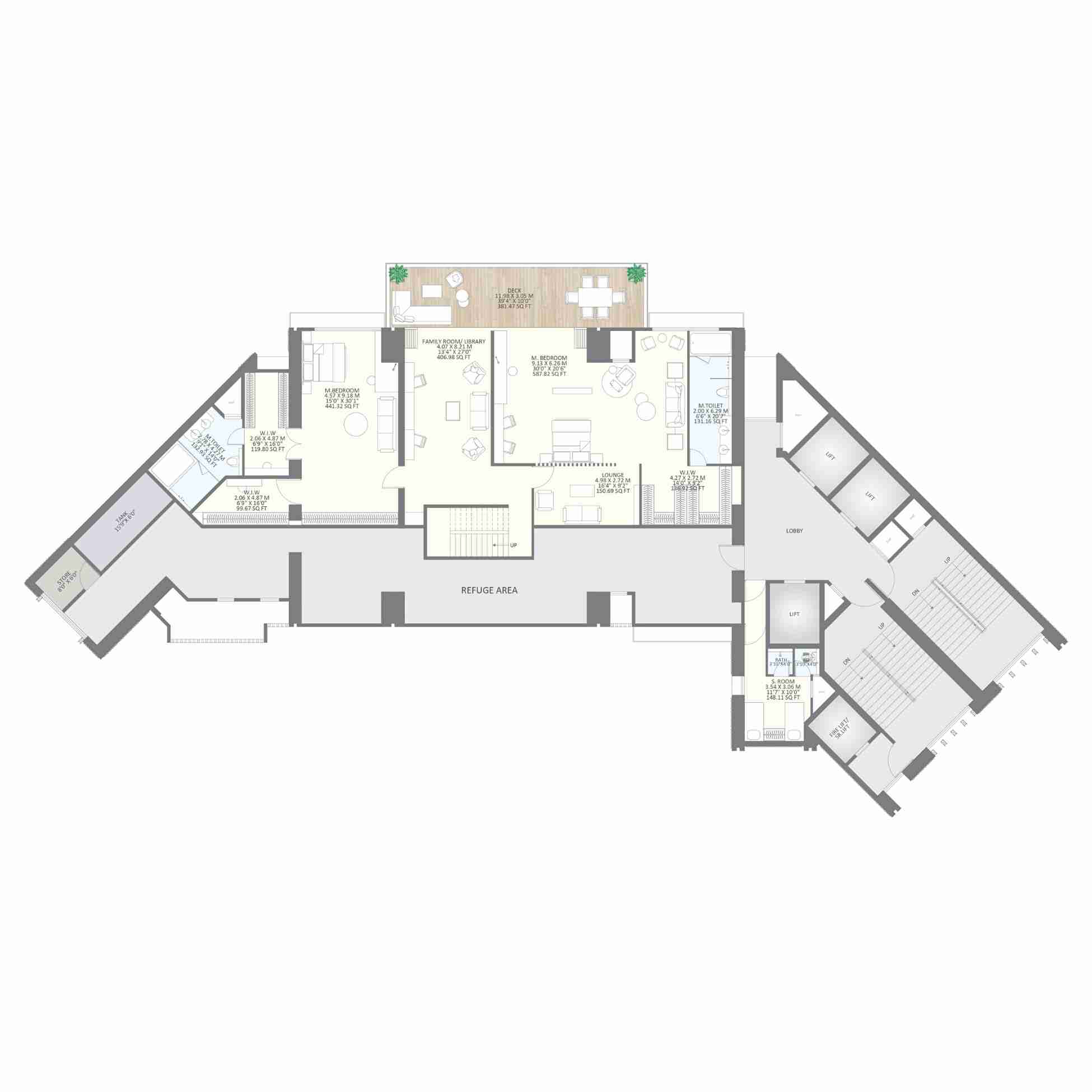 25-South-Floor-Plan-Center-Tower-Duplex-3040-Sqft